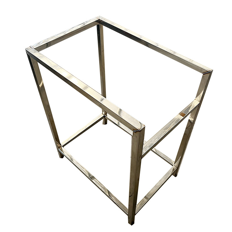 皿盆地を配置するためのカスタムステンレス製のフレーム