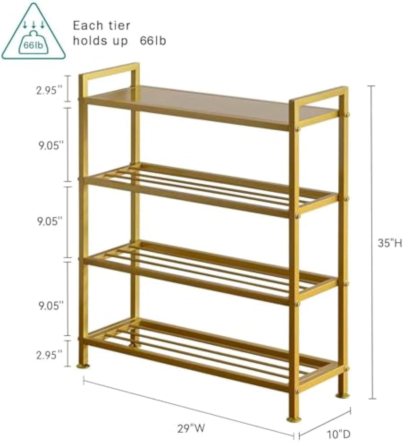 家庭の廊下のための多層金属家庭用靴ラック