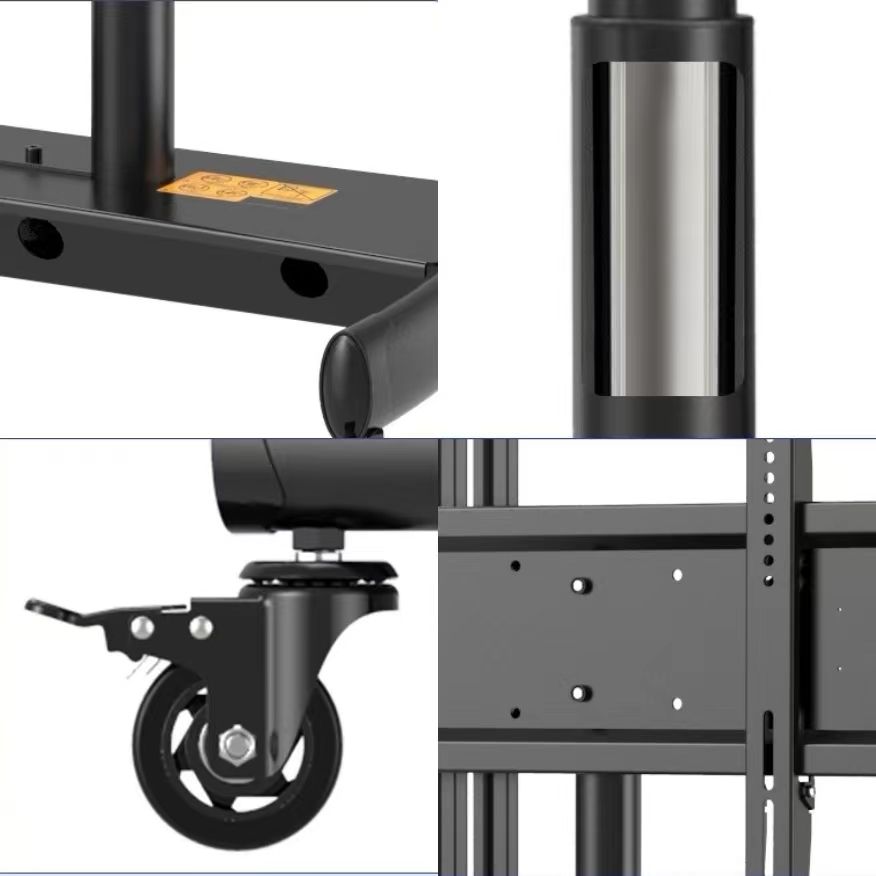 金属調整可能な取り外し可能なテレビは、車輪付きスタンド