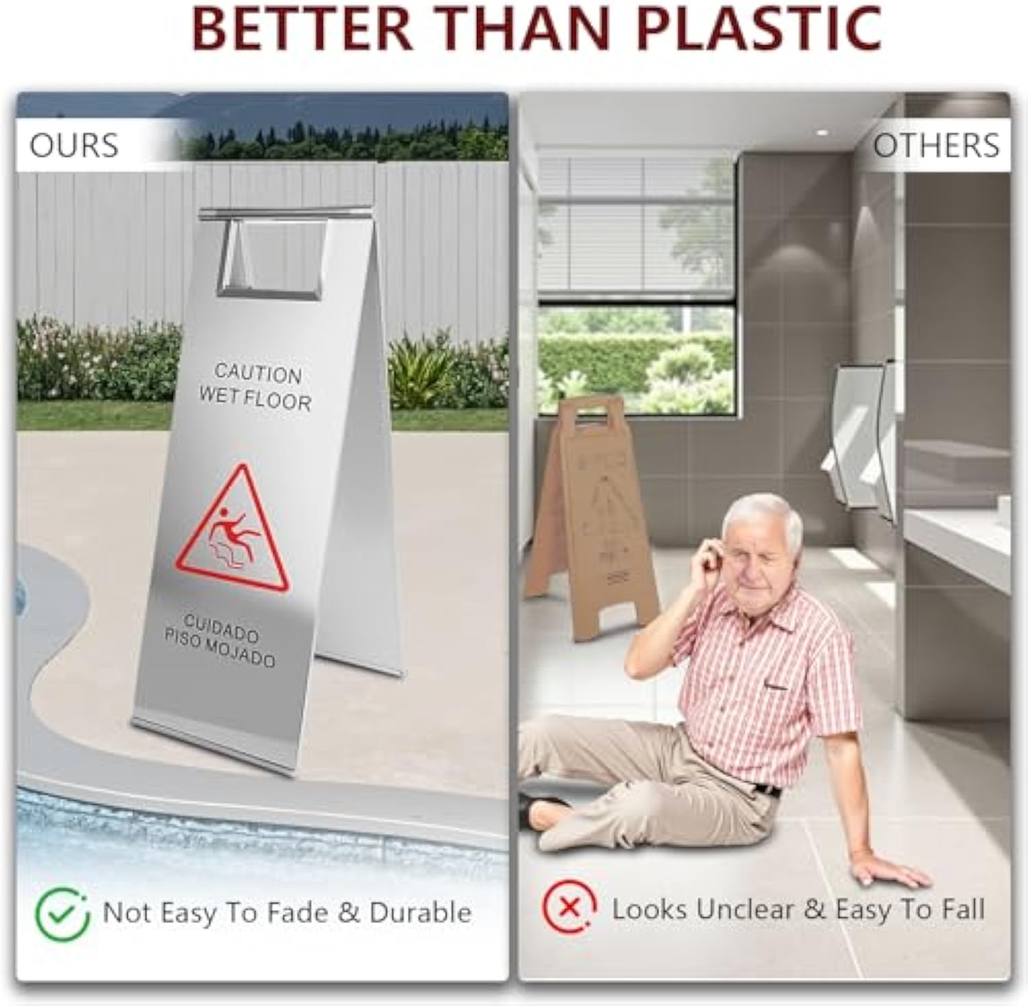 携帯ノブステンレス濡れ階慎重サインレストラン﻿